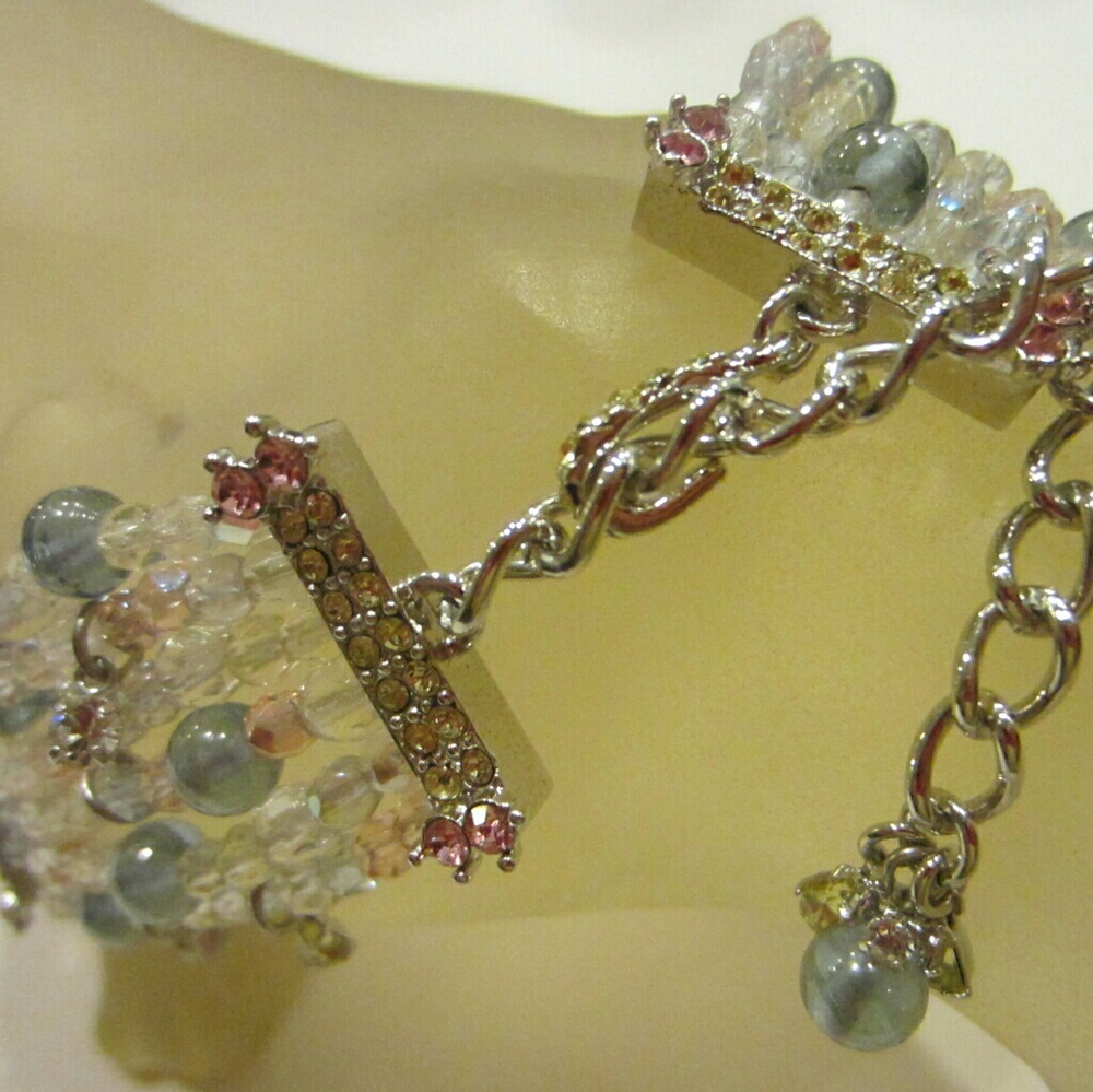 Modern Crystals Gems Multiple Strands Statement C… - image 3